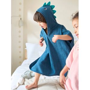 Badponcho voor kinderen Dino groenblauw