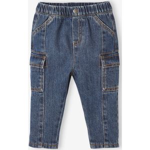 Baby jeans met zijzakken onbewerkt denim