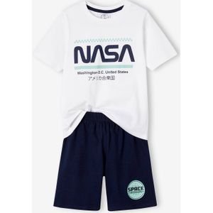 Tweekleurige pyjashort voor jongens NASA� marineblauw