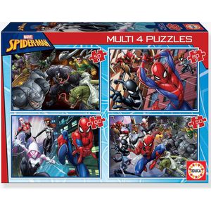 4 progressieve puzzels Spiderman - EDUCA meerkleurig