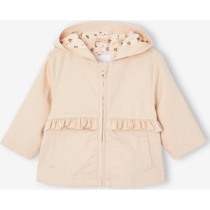 Gevoerde babyparka met capuchon beige