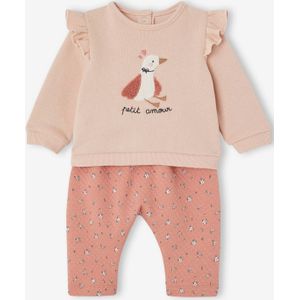 Set sweater en broek baby rozen