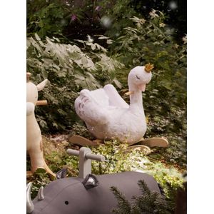 Zwaan met schommel baby wit
