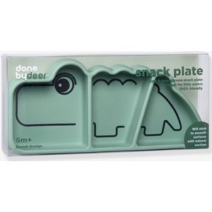 Done by Deer silicone Stick&Stay snack bord Croco groen