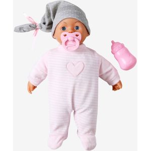 Gemotoriseerde knuffelpop 36 cm rozen