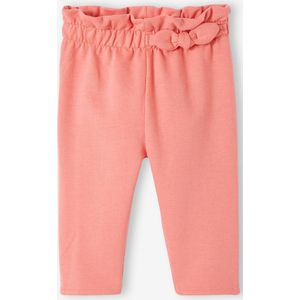 Molton babybroek met elastische taille koraal