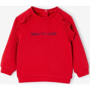 Personaliseerbare fleece babysweater rood