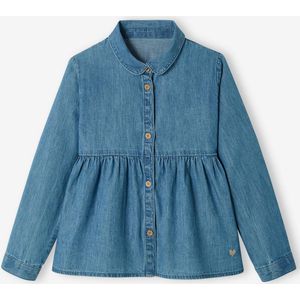 Personaliseerbare luchtige denim meisjesblouse stone