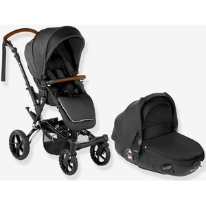 Duo JANE met kinderwagen Crosswalk + Matrix Light 2 autostoel, collectie 2022 zwart (cold black)