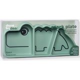 Done by Deer silicone Stick&Stay snack bord Croco groen