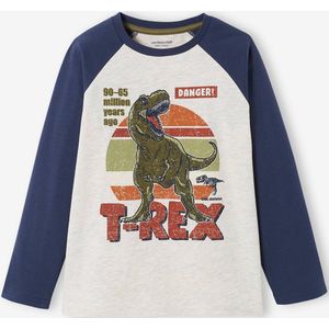 Oeko-Tex� grafisch jongens-T-shirt met raglanmouwen blauw