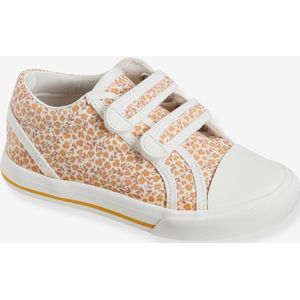 Sneakers met klittenband kleutercollectie gele bloemen