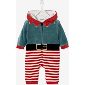 Onesie voor Kerstmis in fluweel baksteenrood