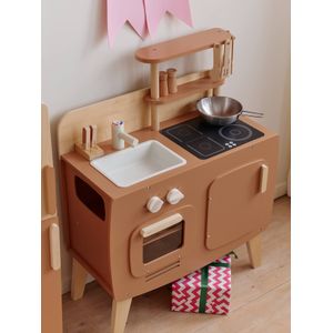 Vertbaudet Houten Keukentje - Wit - Inclusief Accessoires - 59 x 29 x 74 cm
