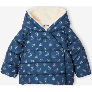 Asymmetrisch donsjack met voering baby leiblauw