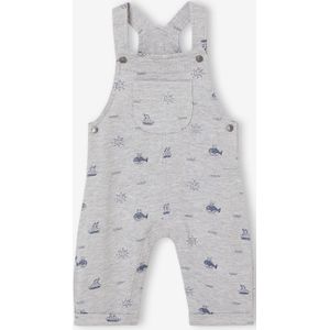 Fleece babytuinbroek met zeeprints gem�leerd grijs