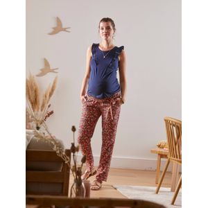 Soepele zwangerschapsbroek van viscose met print bloemenprint