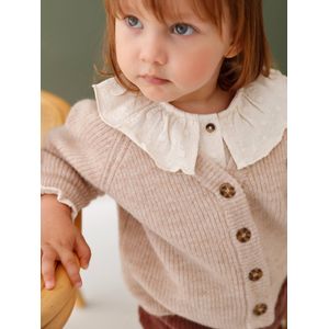 Babyvest van kabelstof beige