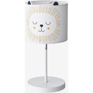 Leeslamp LEEUW effen lichtbeige met print