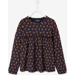 Blouse-T-shirt met bloemenprint voor meisjes inktprint