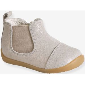 Leren boots met glitter voor baby's goud