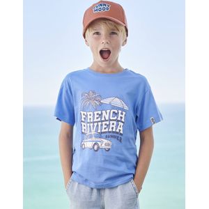 Jongensshirt 'French Rivièra' azuurblauw