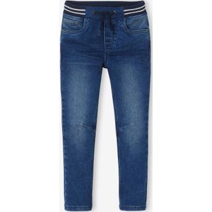 Rechte fleecebroek jongens denim look double stone