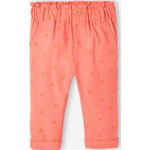 Wijde babybroek koraal