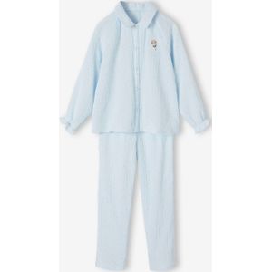 Pyjamatopje voor meisjes met sprankelende stippenprint hemelsblauw