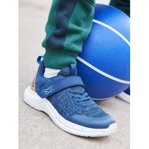 Lichtgewicht kindersneakers met veters en klittenband blauw