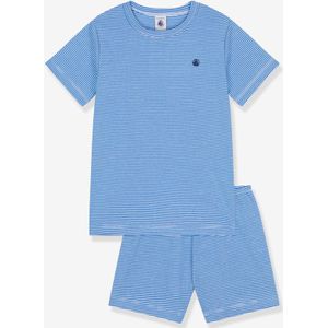 Gestreepte korte jongenspyjama PETIT BATEAU blauw