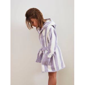 TRANSAT gestreepte badjas voor kinderen paars, gestreept