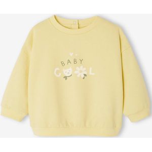 Basic sweater van molton baby's lichtgeel