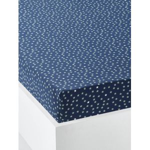 Hoeslaken kind DREAM BIG marineblauw / sterren