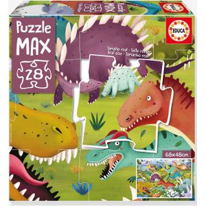 Puzzel max 28-delig Dinosaurus - EDUCA meerkleurig
