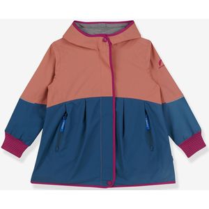 Waterdichte overgangsjas voor meisjes AINA MOVE FINKID, colorblock terracotta