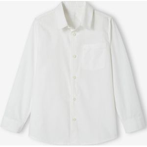 Overhemd voor jongens met lange mouwen wit