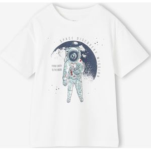 Jongensshirt met astronautenprint ecru