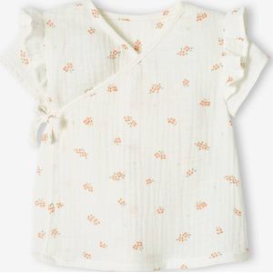Babyhemdje voor pasgeborenen van gaaskatoen ecru