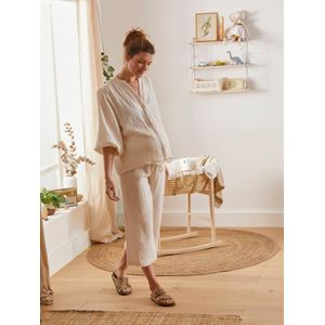 2-delige set homewear voor tijdens de zwangerschap en borstvoeding beige