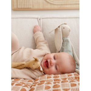 Gebreide set trui en legging voor pasgeboren baby's beige