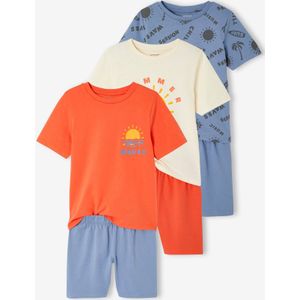 Set van 3 Waves pyjamabroeken voor jongens mandarijn