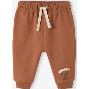 Peanuts� Snoopy babybroek van molton chocoladebruin