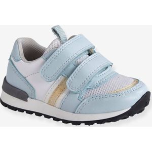 Sneakers met klittenband in running stijl babymeisje lichtblauw