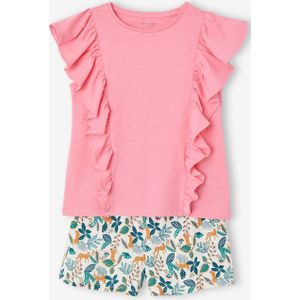 Set shirt en short voor meisjes smaragdgroen