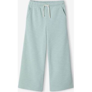 Wijde joggingbroek voor meisjes blauwgroen