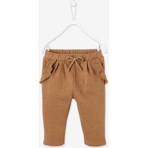 Fleece-pantalon voor meisjesbaby koper met print