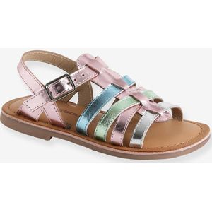 Vertbaudet Leren sandalen met meerdere riempjes voor meisjes