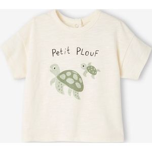 'Zeedieren' baby T-shirt met korte mouwen beige