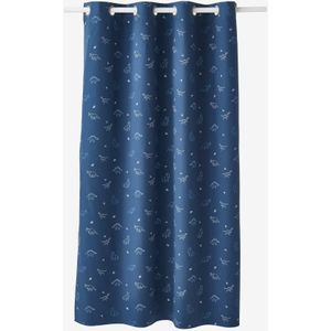 Dinosaurus glow-in-the-dark gordijn blauw